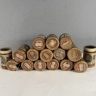 Lot Of 16 Vintage Edison Gold Moulded Wax Cylinder Record Phonograph 1900s