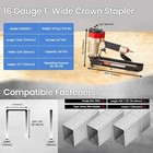 Meite Pw2638-l 16 Gauge 1 Inch Crown Pneumatic Construction Stapler Heavy-duty