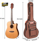 40 41 42  Acoustic Guitar Gig Bag Waterproof Padded Soft Case Backpack Brown