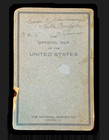 The Official Map Of The United States 1916 National Survey Company Approx 33x52