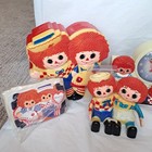 Vintage Lot Of Raggedy Ann Andy Doll Collectibles Toys  Bank  Clock  Charm  more