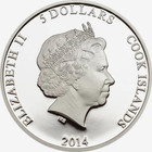 2014 Cook Island  5 Spectacular Landscapes  Grand Canyon - Sterling Silver Coin