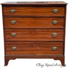 Antique Cherry Hepplewhite Inlaid Dresser Chest Of Drawers 1800 Mid Atlantic