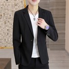 Men Formal Work Blazer Jacket Business Casual One Button Slim Fit Suit Coat Tops