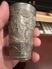 1900 Deutscher Fleischer Verbandstag  Pewter Nuremberg Shot Glass 3 75 Inchx2 25
