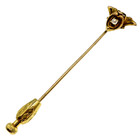 Vintage Art Nouveau 10k Solid Yellow Gold Gargoyle Diamond Stick Pin