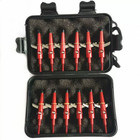12pcs Red Broadheads 100 Grain 1 75  Cut Compound Bow Crossbow Tips