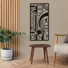 Geometric Metal Wall Art     Vertical Abstract Decor  Modern Wall Sculpture