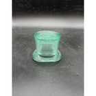 Vintage Green Ribbed Glass Top Hat Toothpick Holder Figurine Mint Green Decor
