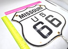 Us Route 66 Missouri 13  Origin Vintage Porcelain Metal Highway Sign Road Shield