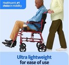 Medline Ultra Lightweight Transport Wheelchair For Adults 