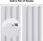 2 Panels 100  Blackout Curtain Liners For Behind Curtains  Darkening Thermal Ins