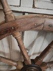 Vintage Maritime Nautical Boat Wooden Ship Wheel 36  Antique Steering Wheel Deco