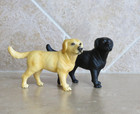 Schleich Lot 2 Dogs 16329 Golden Yellow Labrador 16327 Black Lab Retired Toys