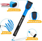 Maxtek Magnetic Whiteboard Markers - 12 Count Colorful Fine Tip Dry Erase Marker