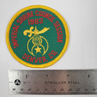 Vtg Imperial Shrine Council Session 1983 Denver  Colorado Patch Shriners Masonic
