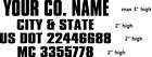 Custom Vinyl Us Dot  Mc   Business Name City Decal  Semi Truck Lettering Pair