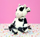 Jellycat Bashful Calf   Tag Protector - Medium 12  - Black White Cow - Nwt