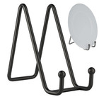 2 Pack 6 Inch Plate Stands For Display Black Iron Plate Holder Display Stand