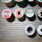 Vintage Sewing Thread Lot Plastic Spools Assorted Colors - 18 Spools