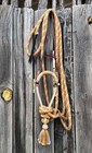 Cowboy Handmade 24 X 48 Plait 5 8  Amber All- Rawhide Hackamore By Jimmy Flores