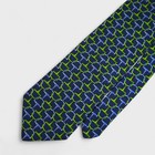 Vintage Brooks Brothers Makers Neck Tie Blue Geometric Silk Handmade 59  Usa
