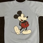 Vintage 1960s Walt Disney Productions Mickey Mouse Sweatshirt Flocked Fleece Usa