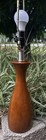 Danish Scandinavian Mid Century Modern Turned Teak Lamp Vintage Tested