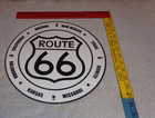 Vintage Route 66 W  8 Us States California 11 3 4  Porcelain Metal Gasoline Sign