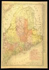 1907 Antique Map Of Maine Railroad Map Large Mec Rr Bm Rr Atlas Map Dated