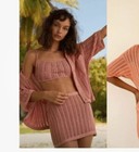 Nwt Savannah Morrow Pima Cotton Mirana Crochet Skirt   Rico Crop Top Set Sz M