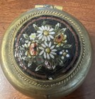 Vintage Italian Micro Mosaic Trinket Pill Box Signed Fap Italy