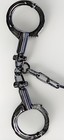 Chained Vintage Chinese Handcuffs Restraint W unique Locking Mechanism 4 Key