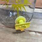 Vintage Sun Tea Glass Jar Yellow Sunburst  1 Gallon With Plastic Lid