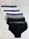 Nib Polo Ralph Lauren Boy s- 5-pack Boxer Briefs Black  White  Grey Large   L