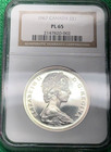1967 Canada Silver Dollar     Ngc Pl65     Centennial Goose     Mirror-like Fields