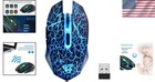 M2 Gaming Mouse  Wireless  Rechargeable   Soundless With Colorful Led Lights