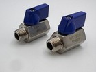 1 4  Stainless Steel Pn63 Mini Ball Valve -  Female To Male Npt 2 Pack
