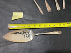 Silverplate 1847 Rogers International Daffodil Cake Server W  Bonus Extras Lot