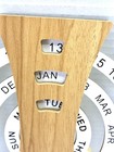 Wooden Rotating Perpetual 12 Month Calendar 