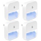 Night Light Plug-in 6 Led Wall Lamp Dusk To Dawn Sensor Kid Bedroom Hallway 4-8x