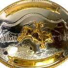 Vintage Belt Buckle Comstock Rodeo Bull Rider Trophy Cowboy German Silver Blank