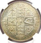 1847 Britain Victoria Gothic Crown Coin Details Uncirculated
