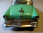 1950 s Ford 2-dr Coupe- Tin Friction Car- Asahi- Japan-9  Exc Vintage Toy