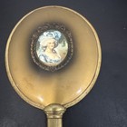 Vintage Hand Held Vanity Mirror With Victorian Lady Portrait Hand Mirror