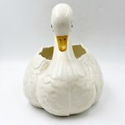 Vintage Ceramic Hand Painted Swan Indoor Planter Pot