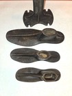 Antique Cobbler Cast Iron Shoe Forms With Shoemaker Stand Malleable