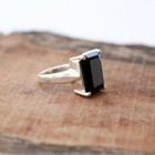 Sterling Silver 925 Black Onyx Gemstone Ring Handmade Genuine Jewelry