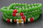 6mm Tibetan Buddhist 108 Natural Green Jade Prayer Beads Lama Necklace Bracelet