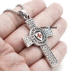 Men s Masonic Knights Templar Crusader Cross Pendant Necklace Stainless Steel